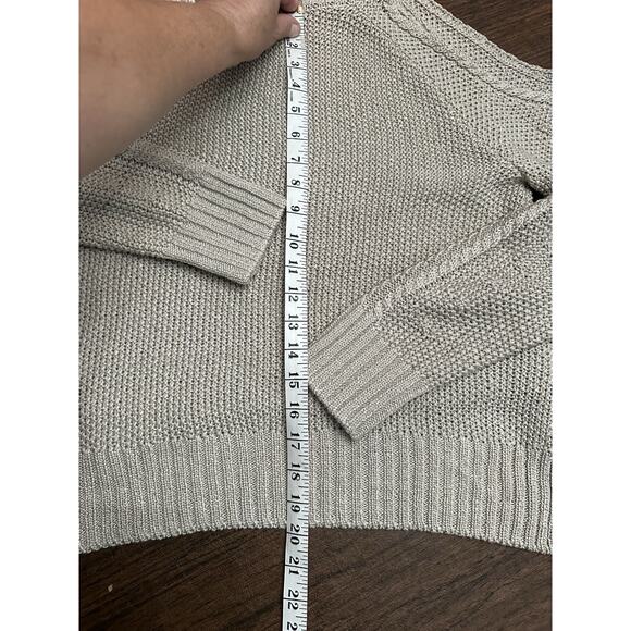 Miou Muse Cream Sweater Cold Shoulder Size Small - Picture 8 of 9